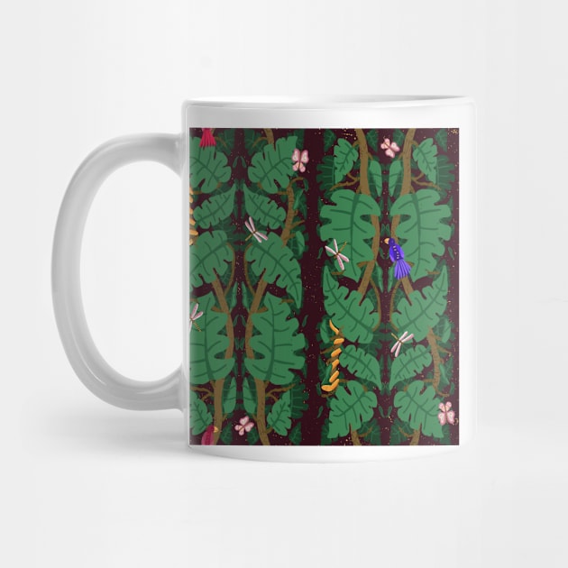 Parrots, anacondas, and bugs, Oh my! | Jungle Joy | green, red, blue by Ipoole